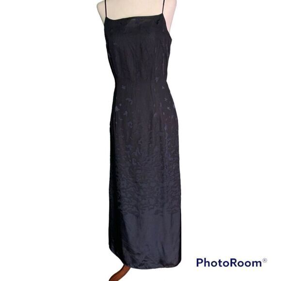 Y2k Black spaghetti strap dress two-tone print design‎ from Japan - Picture 6 of 12